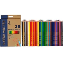 Карандаши цветные E4100G-36CВ 36цв. Superb writer Gold: Тип Цветные