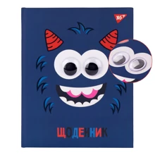 Щоденник шкільний YES жорсткий Monster софт-тач, УФ лак, об'ємні очі: Виробник YES