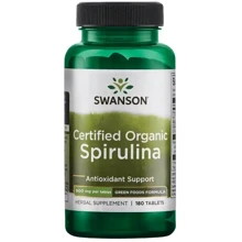 Swanson Certified Organic Spirulina 500 mg Органическая спирулина 180 таблеток: Форма выпуска Таблетки