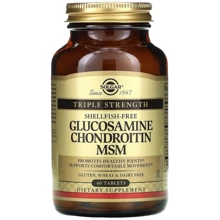 Solgar Glucosamine Chondroitin MSM Глюкозамін Хондроїтин та ЧСЧ потрійна сила 60 таблеток: Тип Комплексные