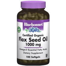 Bluebonnet Nutrition, Organic Flax Seed Oil, 1,000 mg, 100 Softgels (922): Тип Омега 3-6-9