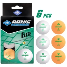 Мячик для настольного тенниса Мячи Donic Elite 1звезда 40+ plastic white 6 шт white+orange: undefined undefined