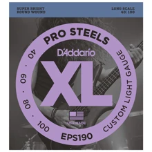 Струна для гитар Струны D`ADDARIO EPS190 XL PRO STEELS CUSTOM LIGHT 40-100: Тип Комплект струн