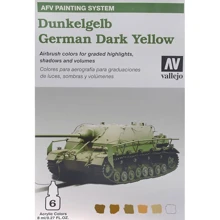 Набір фарб Vallejo "AFV Dunkelgelb German Dark Yellow", 6 шт: Виробник Vallejo