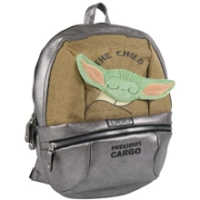 Рюкзак Cerda Mandalorian - The Child Silver Casual Fashion Faux-Leather Backpack: Возрастная группа от 13 до 18 лет