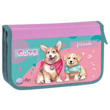 Пенал Kidis LoveMyCorgi 2 отделения розовый (14024): Год выпуска коллекции 2022