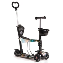 Самокат Best Scooter черный (30605): Количество колес 3