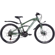 Велосипед подростковый ST 24" Formula BLAZE AM2 DD рама- с крылом Pl 2022 (темно-зеленый (м)): Диаметр колес, дюймов 24