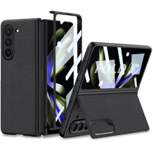 Аксесуар для смартфона GKK Leather Wallet with Stand Carbon для Samsung F946 Galaxy Fold 5: Сумісність Samsung F946 Galaxy Fold 5