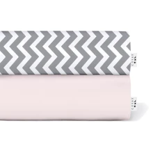 Набор простыней Cosas Rose / ZigZag Grey на резинке 2 шт. 120x60 см (SetSheet_Rose_ZigGrey_120x60): Тип простынь