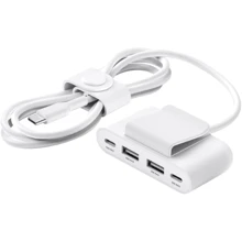 Адаптер Belkin Adapter USB-C to 2хUSB-C+2хUSB White (BUZ001BT2MWHB7): Колір белый