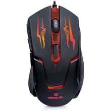 Мышь REAL-EL RM-520 Gaming, black: Интерфейс подключения проводная USB