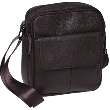Мужская сумка через плечо Borsa Leather темно-коричневая (K11031-dark brown): Пол Мужской