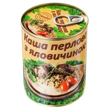 Консервы L'appetit Каша перловая с говядиной 340 г (4820177070257): Вес нетто 340 г