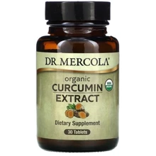 Dr. Mercola Organic Curcumin Extract Куркумін органічний екстракт 30 таблеток: Вид Неферментные