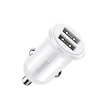 Зарядний пристрій Baseus Car Charger 2хUSB Grain Pro 4.8A White (CCALLP-02): Кабель в комплекті отсутствует