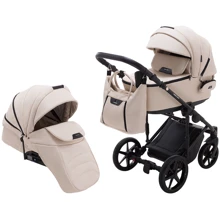 Коляска 2 в 1 Adamex Porto Light Экокожа SA-8 бежевая (625758): Тип коляски Универсальная коляска (2-в-1)