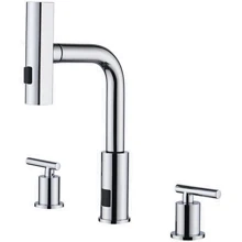 Смеситель для раковины Lefton Two-Handle Widespread Waterfall & Pull-Out Bathroom Faucet with Temperature Display-BFWS2401 Chrome: Назначение Для раковины