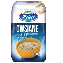 Овсяные хлопья Melvit быстрого приготовления 400 г (5906827010152): Вес нетто 400 г