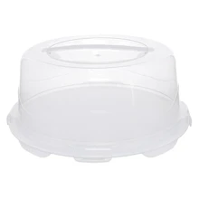 Тортовниця Violet House 0011 White з кришкою 18х26х37см (0011 кругла велика White з/кр): Виробник Violet House