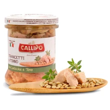 Тунец с чечевицей и свежим тимьяном в оливковом масле кусочками Callipo 170 г (8001561022892): Вес нетто 170 г