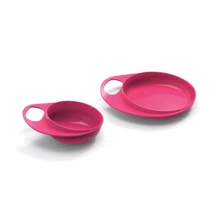 Тарілки для годування Nuvita Easy Eating 2шт. глибока і дрібна, Рожева (NV8461Pink): Матеріал пластик