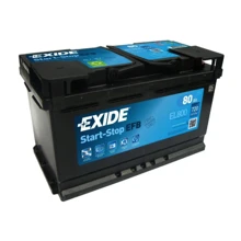 Exide EFB 6СТ-80 Євро (EL800): Ємність, Ач 80