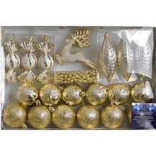 Набор елочных игрушек Stenson 25 шт Золотистые (R90668 gold): Производитель Stenson