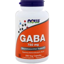 Now Foods GABA Гамма-Аминомасляная Кислота, 750 mg, 200 Veg Capsules (NOW-00129): Форма выпуска Капсулы