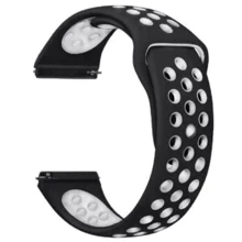 Ремешок Becover Sport Band Vents Style White-Black for Xiaomi Amazfit Bip / Bip Lite / Bip S Lite / GTR 42mm / GTS / TicWatch S2 / TicWatch E (706438): Цвет Черно-белый