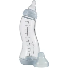 Стеклянная антиколиковая бутылочка Difrax S-bottle Natural с силиконовой соской 250 мл Blue (736FE Blue): Материал стекло