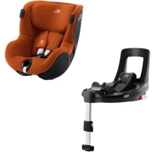 Автокресло BRITAX-ROMER DUALFIX iSENSE Golden Cognac с платформой FLEX BASE: Группа 0+/1