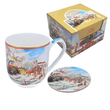 Кухоль Carmani з підставкою Снігова хатина 600 ml (219-9781): Виробник Carmani