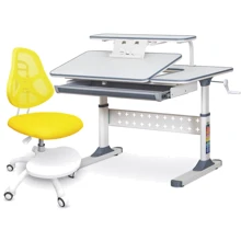 Комплект парта Ergokids TH-320 Grey + кресло ErgoKids Y-400 YE (арт. TH-320 W/G + Y-400 YE): Возраст ребенка от 4-х лет