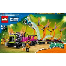 Конструктор LEGO City Stuntz Задания с каскадерским грузовиком и огненным кругом 479 деталей (60357): Серия City
