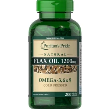 Puritan's Pride Flax Oil 1 200 mg Лляна олія 200 гелевих капсул: Тип Лляна олія