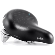 Седло Selle Royal Premium DRIFTER MEDIUM, Royalgel, обивка Strengtex, 251х221мм, 995г, хромированные рейлы и пружины, unisex, чёрное: Анатомическая выемка Нет