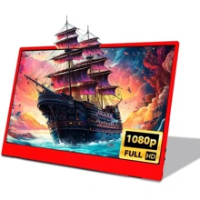 Монитор ZSUS PM15AR Red 15,6" 1920x1080 60Гц: Покрытие экрана антибликовое