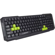 Клавиатура Esperanza EGK102 Green USB (EGK102GUA): Подключение проводное