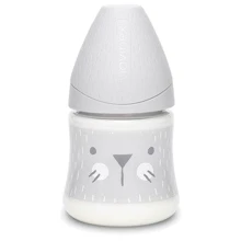 Пляшка Suavinex Hygge Затишні історії, 150 мл, сірий (306672): Матеріал пластик