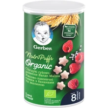 Рисово-пшеничные снеки Organic Пафф с бананом и малиной 35 г (1627010): Тип Снеки
