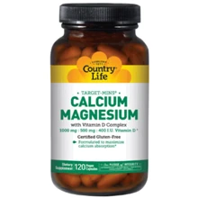 Country Life Calcium magnesium + vitamin D3 Кальций магний + витамин Д3 120 капсул: Тип Кальций