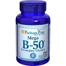 Puritan's Pride Vitamin B-50 Complex 250 Caplets Витамин B-50 комплекс: Тип Витамин B