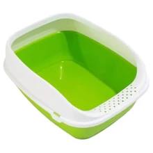 Туалет для котов с рамкой MPS Beta Plus Maxi Green 49x39x17 cм (BETA PLUS MAXI ЗЕЛЕНИЙ): Вид Открытый