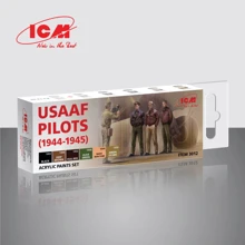 Набір фарб ICM USAAF Pilots (1944-1945) 6 шт. (ICM3012): Виробник ICM