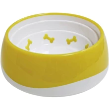 Миска Croci Tpr Bone пластикова жовта 0.55 л 16.8х6 см C6020792): Тип Миски