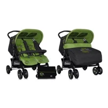 Коляска (для двойни) Bertoni TWIN (black-green sunny city): Тип коляски для двойни