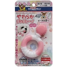 Іграшка DoggyMan Ring Semi-soft Dental Кільце жувальне для собак Персик (57450): Виробник DoggyMan