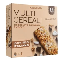 Батончик Cerealitalia мультизерновой Day By Day шоколад и кокос с витаминами и минералами 126 г (8010121021350): Вес, г 126