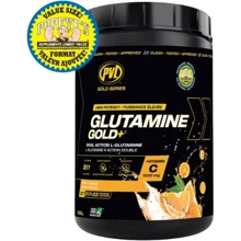 Аминокислота для спорта PVL Glutamine Gold + Vitamin C 1100 g/229 servings/Tangy Orange flavor: Вкус Апельсин